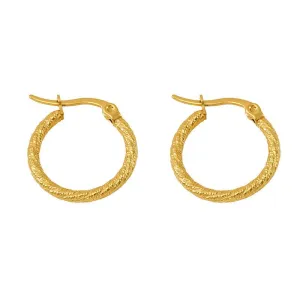 Textured Gold Hoop Earrings – Chic and Timeless Design