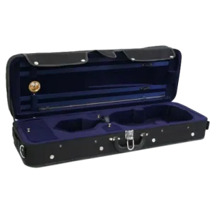 TG Oblong Violin Case Hill Style 4/4 - Black with Blue Interior