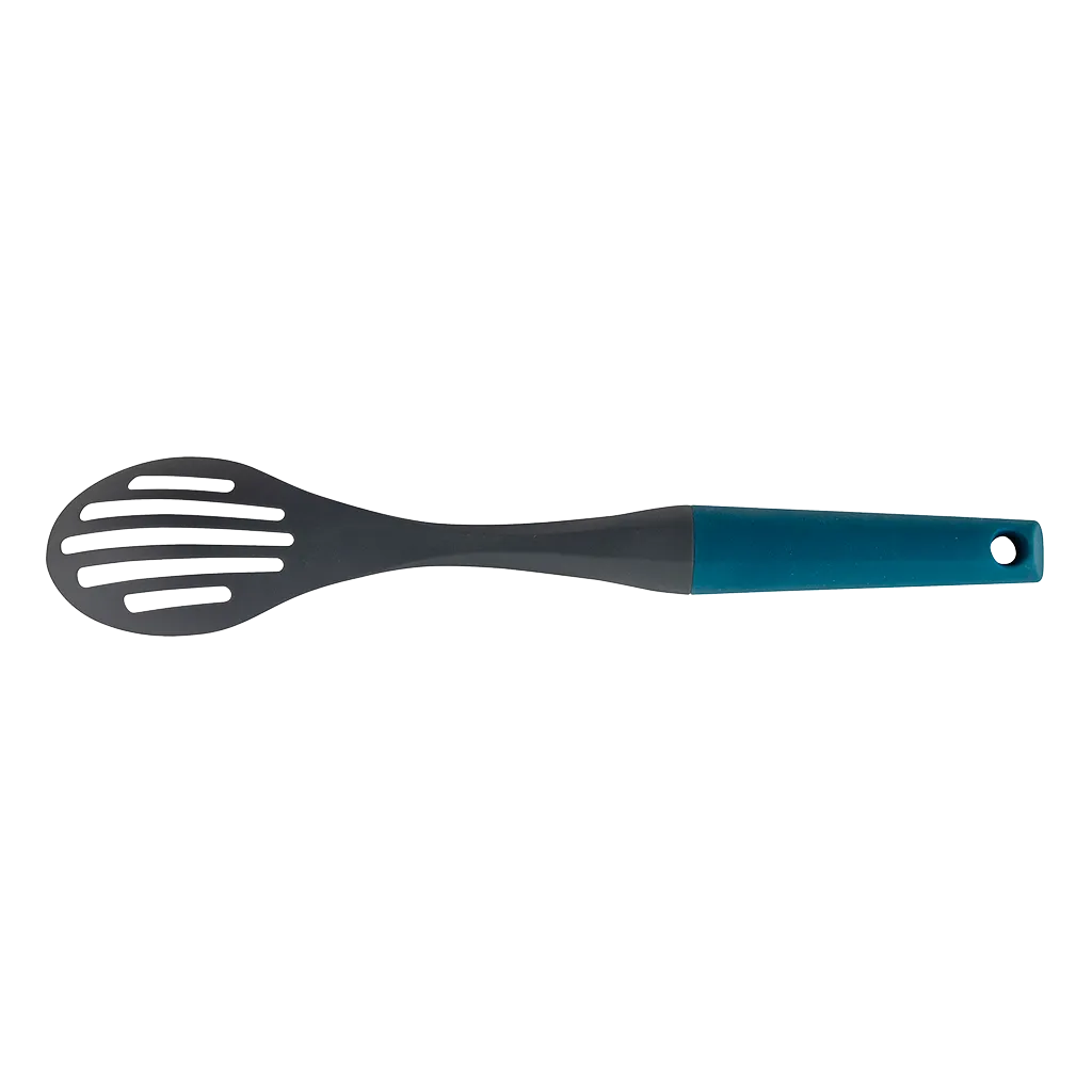 TG554A Nylon Slotted Spoon in Sea Green and Charcoal Gray by Taste of Home