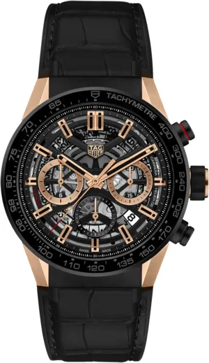 TH Watch Carrera AutoMTic Chronograph Calibre Heuer 2 Rose Gold