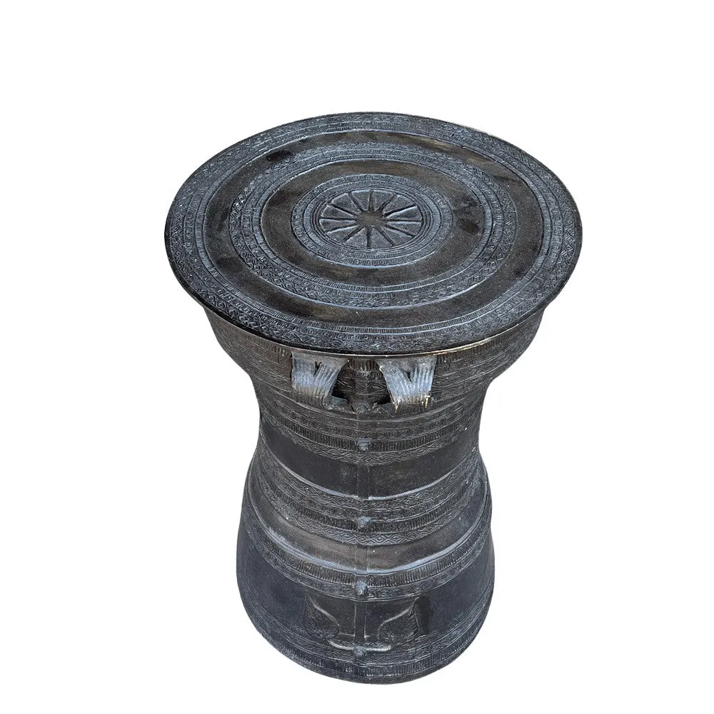 Thai Bronze Rain Drum - Dark