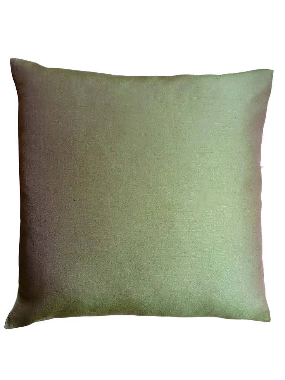 Thai Silk Modern Ikat Pillow Celadon Pastels Gold