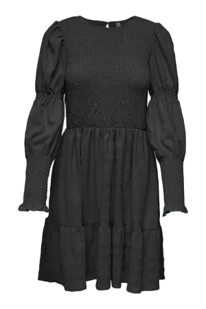 Thalia Smock Dress - Black