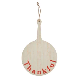 Thankful Round MDF Cutting Board Sign 19x12