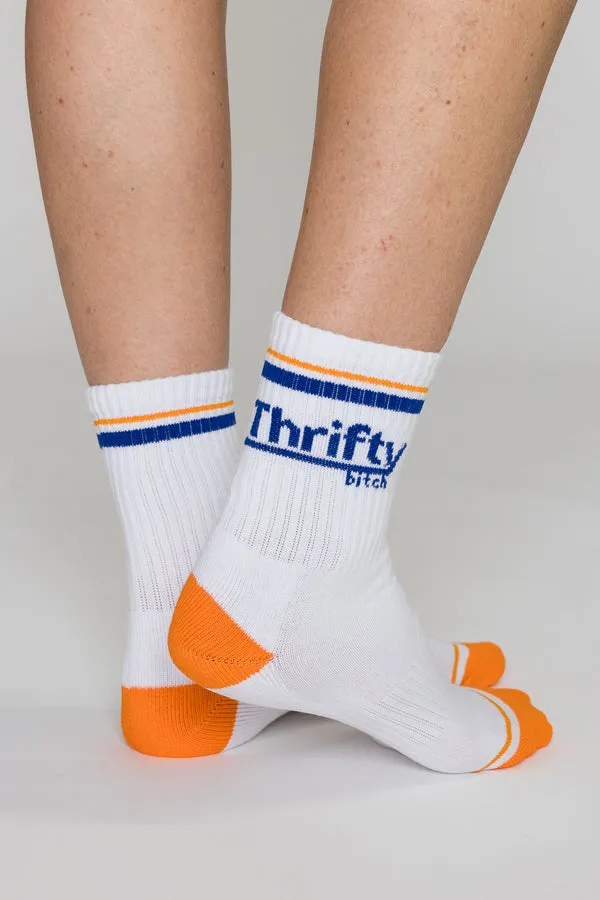 That Friday Feeling Thrifty Bitch Crew Socks - ASSORTED