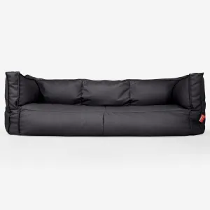 The 3 Seater Albert Sofa Bean Bag - Vegan Leather Black