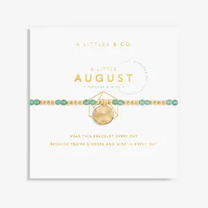 The August Birthstone Stretch Bracelet in Aventurine