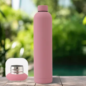 The Better Home 1000 ml Stainless Steel Vacuum Insulated Water Bottle with Smooth Rubber Finish | Keeps Contents Cold/Warm Upto 6-12 Hours | Thermos Bottle | BPA Free | Gym | Office | Travel | Pink