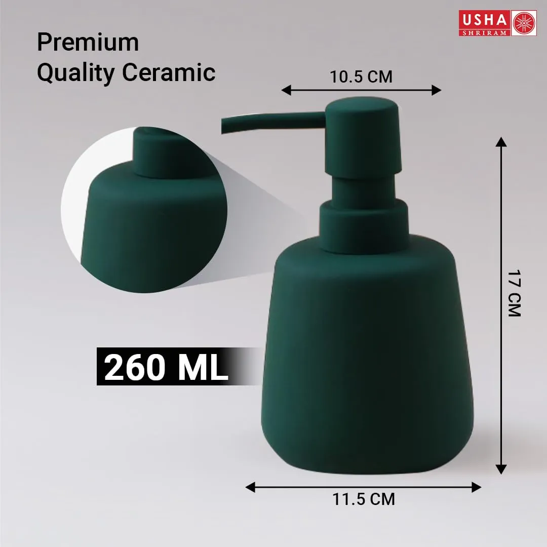 The Better Home 260ml Soap Dispenser Bottle - Green (Set of 3)  | Elegant and Functional Liquid Pump for Kitchen, Wash-Basin, and Bathroom