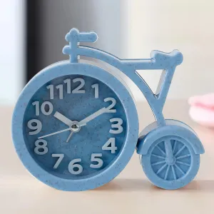 The Better Home Alarm Clock (13cm) |Loud Alarm Clock for Heavy Sleepers |Mini Alarm Clock for Kids |Alarm Clock for Bedroom Cycle Shaped Table Clock for Study Table - Blue