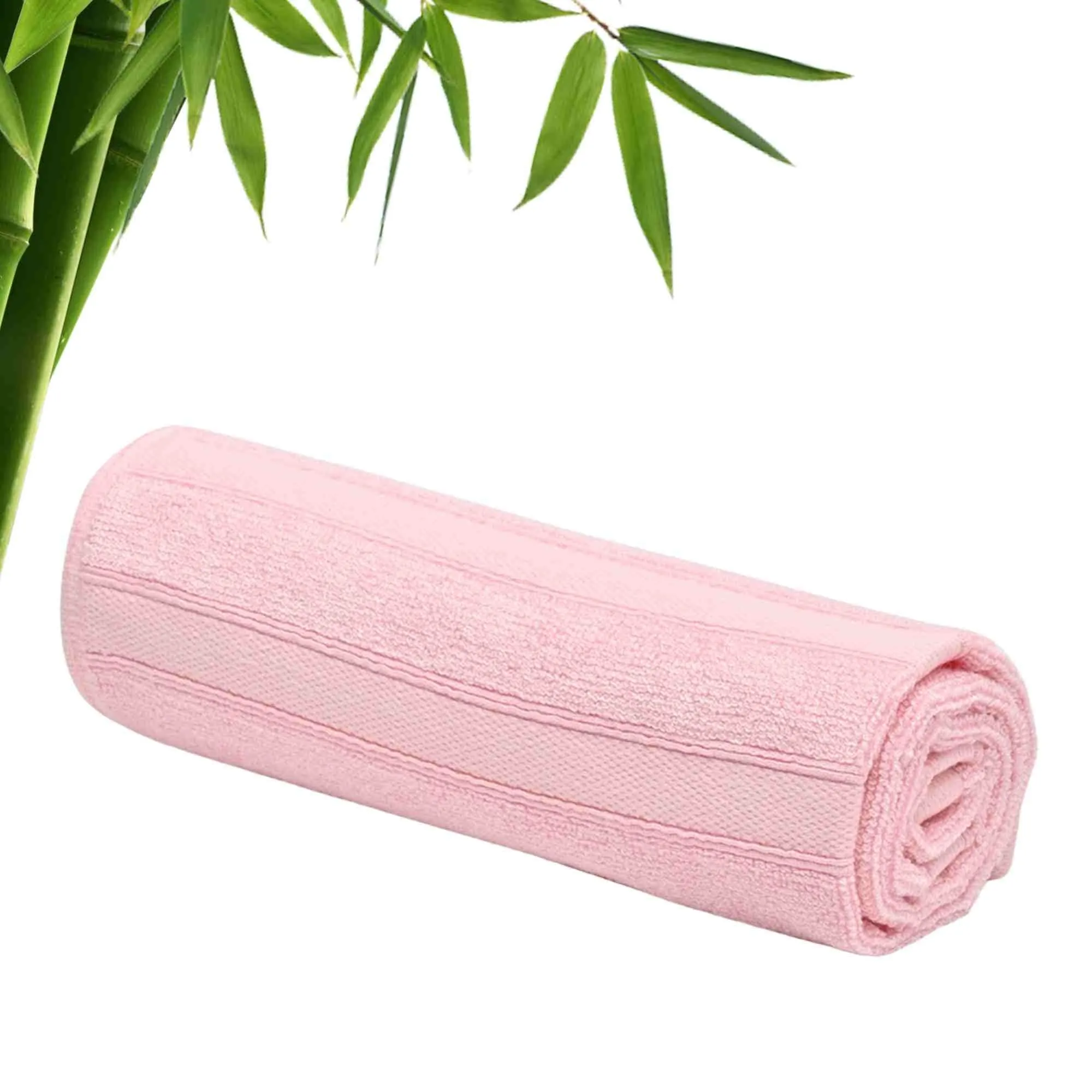 The Better Home Bamboo Face Hand Towel (60cmx40cm) 600gsm | Small Bath Towel | Soft Anti-Odour High Absorbency Spa Towel for Men, Women, Gym | Quick Dry Towel | Micro Fiber Wash Basin Towels (Pink)