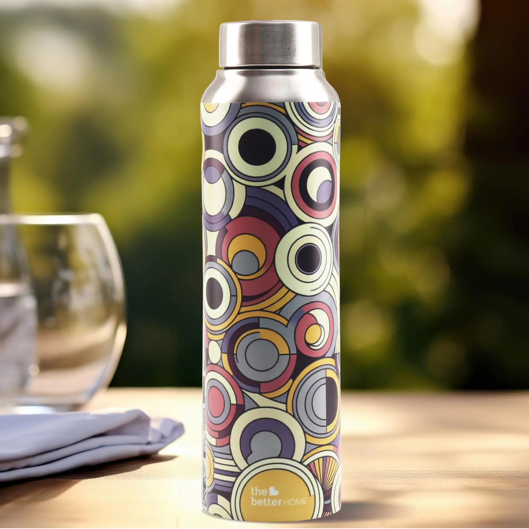 The Better Home Stainless Steel 1L Water Bottle | Gym Water Bottle For Men | Travel Bottle For Adults/Kids/School/Office | Water Bottle For Kids | Rust Free | Odor Free | Unique Dazzle Design