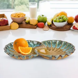 The Better Home Terra Series Ceramic Serving Tray | Tray Set for Serving | Dry Fruits Serving Tray | Snacks Serving Tray Set | Ceramic Dinner Plate for Serving Appetizers, Desserts, Pasta, Salads