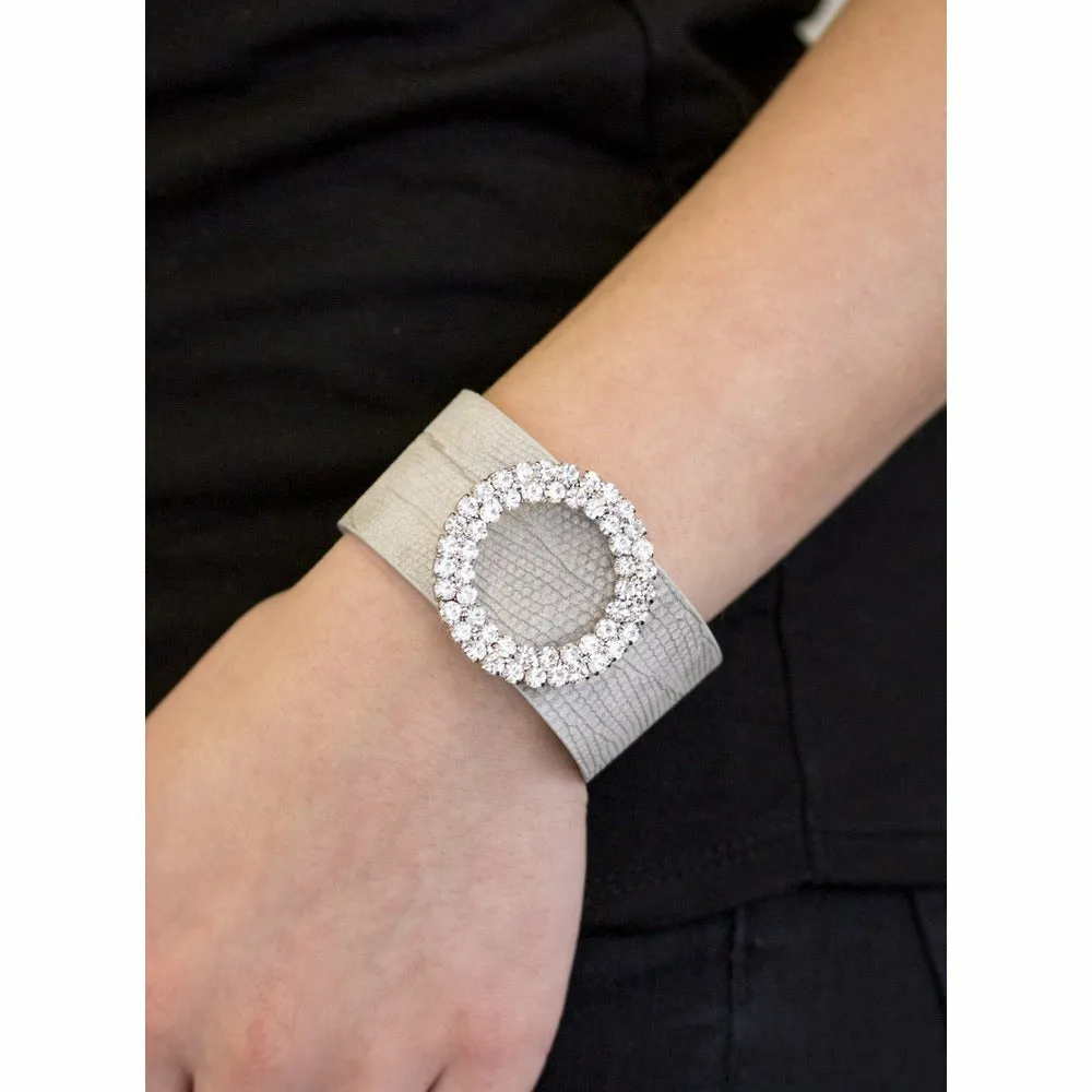 The Bling Silver Leather Bracelet