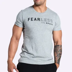 The Brave - Men's Fearless T-Shirt - Light Grey Marl