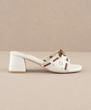 The Breda | White Sweet low heel sandal