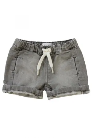 The Burke Denim Shorts - Light Grey - BABY