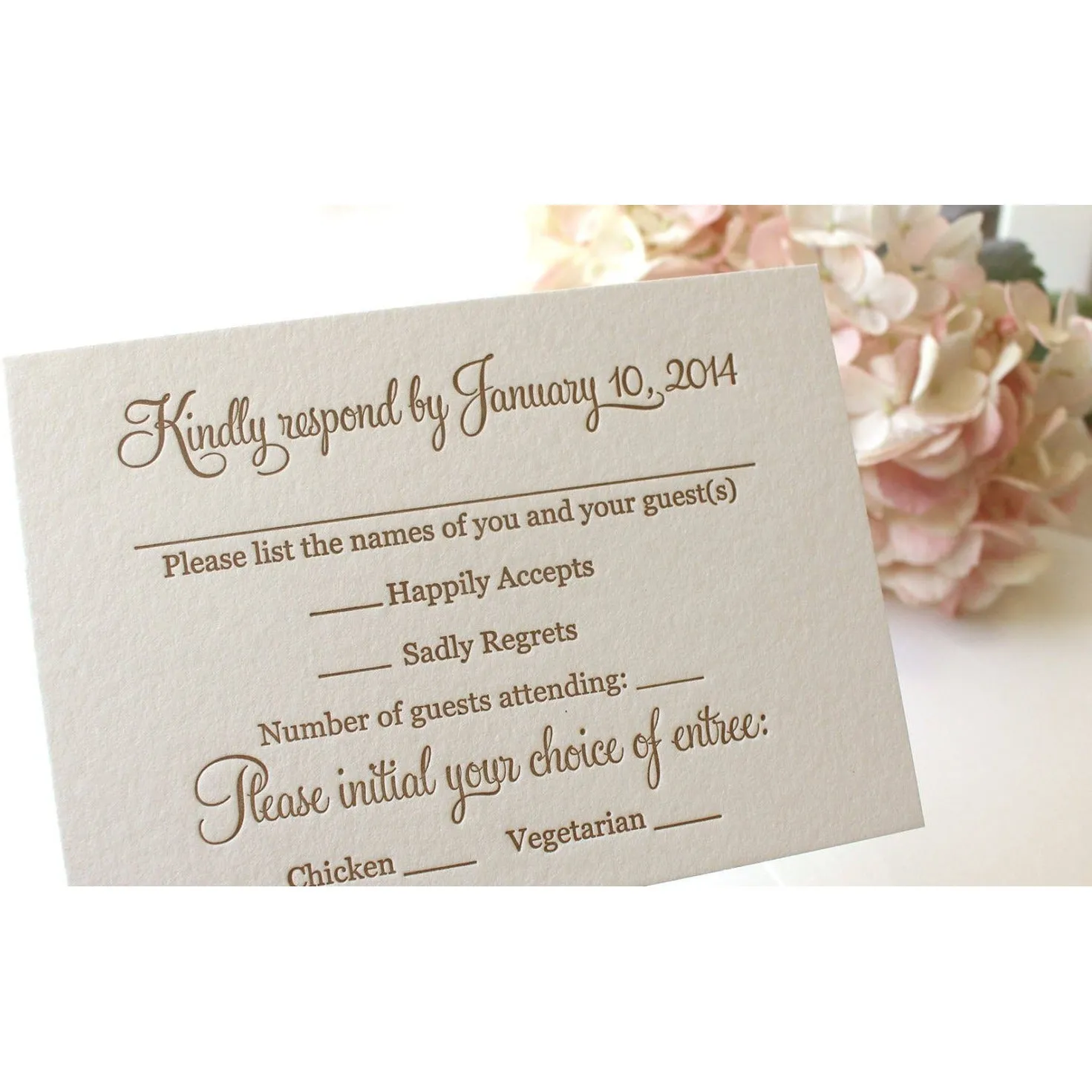 The Camellia Suite  - Letterpress Wedding Invitations