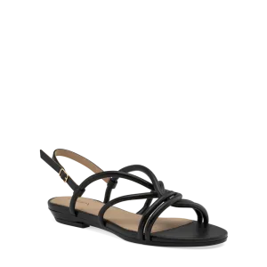 The Capri - Coal Vegan Leather Flat