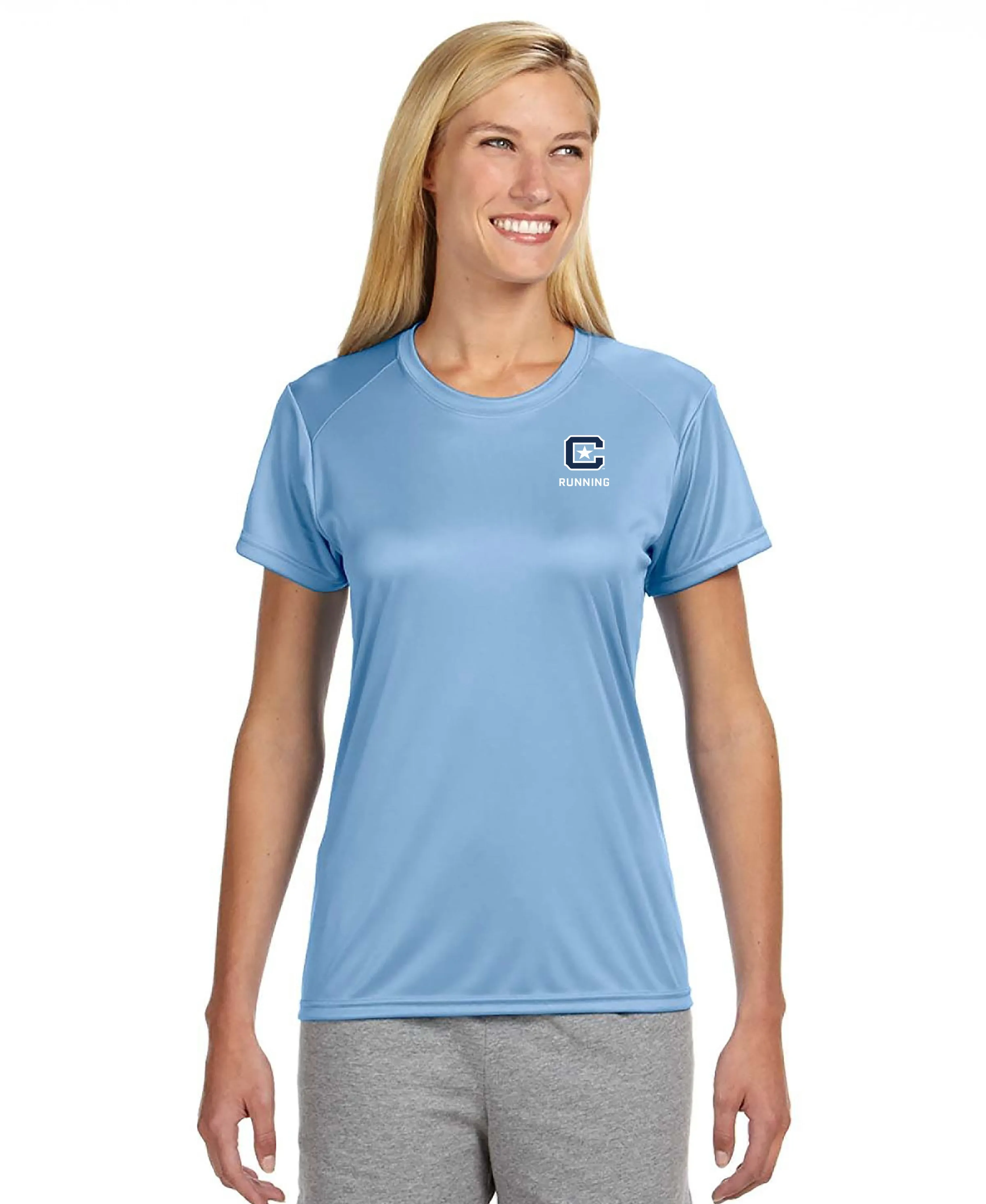 The Citadel, Club Sports - Running, Spike the Runner,  A4 Ladies' Cooling Performance T-Shirt