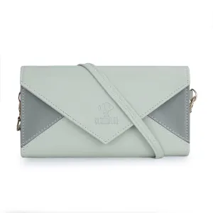 The Clownfish Asmi Collection Ladies Wallet Purse Sling Bag with Shoulder Belt (Pistachio Green)