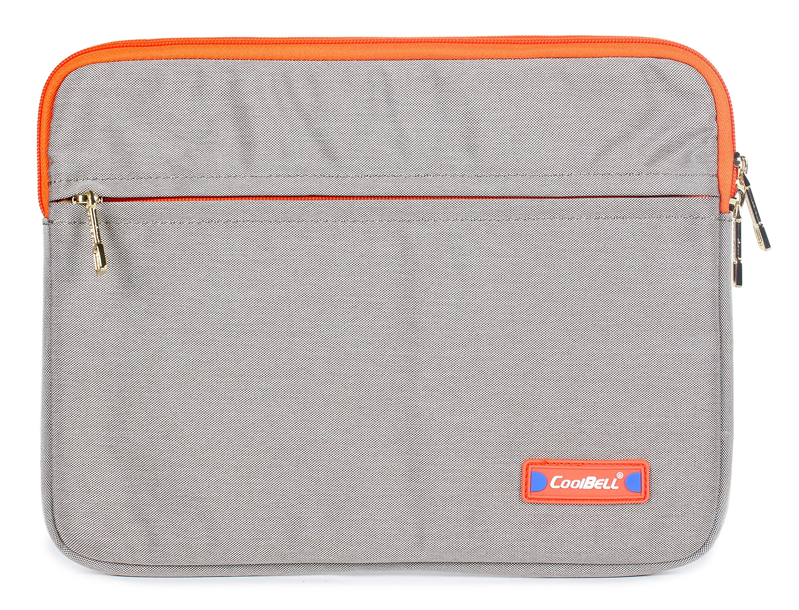 THE CLOWNFISH CoolBELL Unisex Water Resistant Nylon 11 inch Tablet Bag Sleeve (Beige)