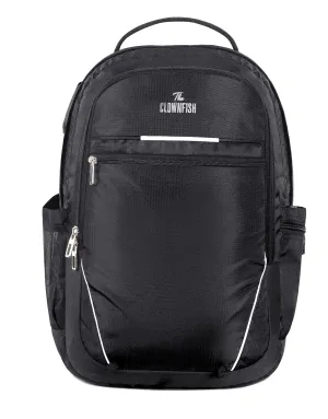 THE CLOWNFISH Emerson Polyester 26 Litres Unisex Travel Laptop Backpack for 14 inch Laptop (Black)