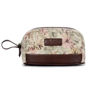 THE CLOWNFISH Floral 10 Cms Cosmetic bag Pouch (S_Tcftktp-Arbeg_Flory Beige), Small