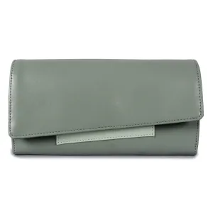 The Clownfish Gracy Collection Womens Wallet Clutch Ladies Purse with Multiple Card Slots (Olive Green)