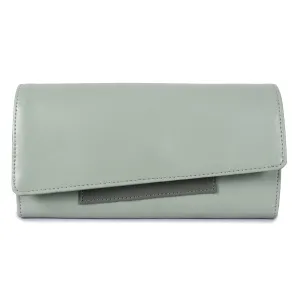 THE CLOWNFISH Gracy Collection Womens Wallet Clutch Ladies Purse with multiple card slots (Pistachio Green)