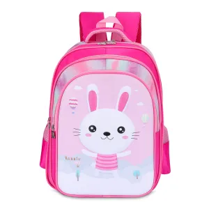 THE CLOWNFISH KidVenture Series Polyester 23 Litres Kids Backpack School Bag Daypack Sack Picnic Bag for Tiny Tots Child Age 5-7 years (Mystic Pink)