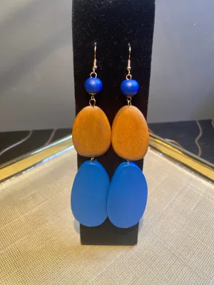 The Color Block Wooden Dangles