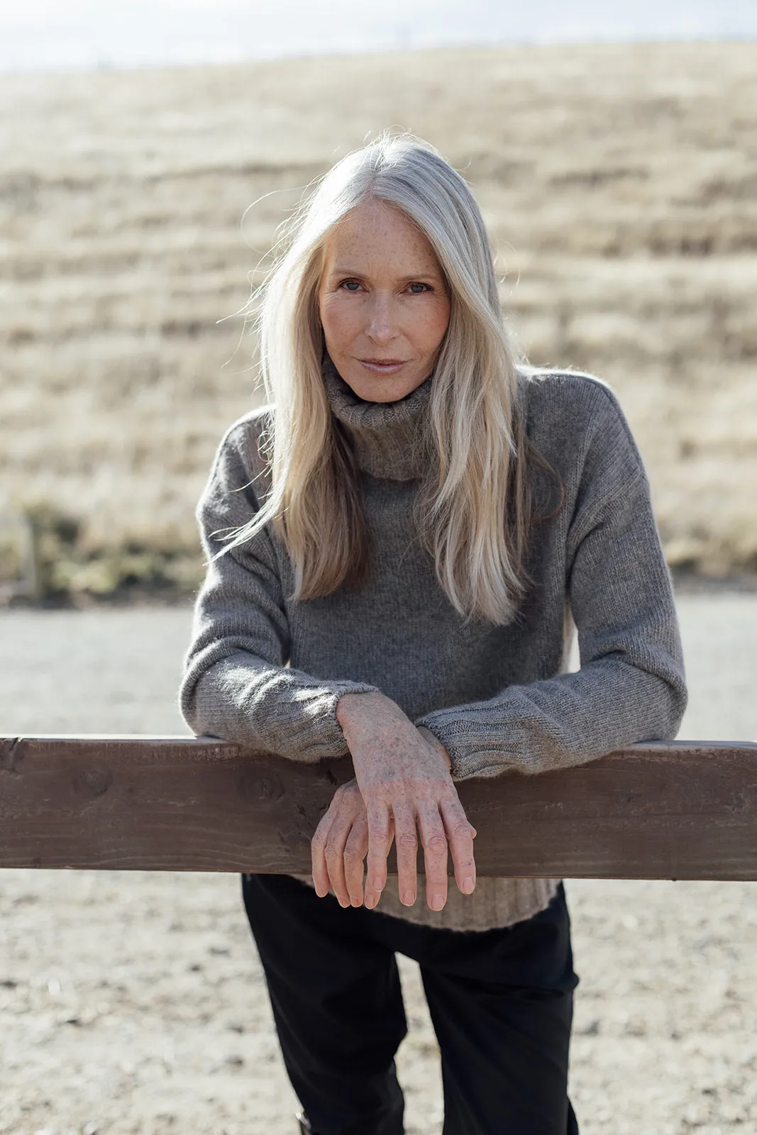 The Connie Merino Angora Polo Neck - Mocha