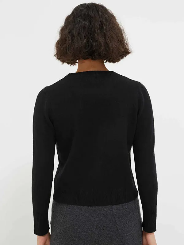 The Cropped Essentials Sweater in Black