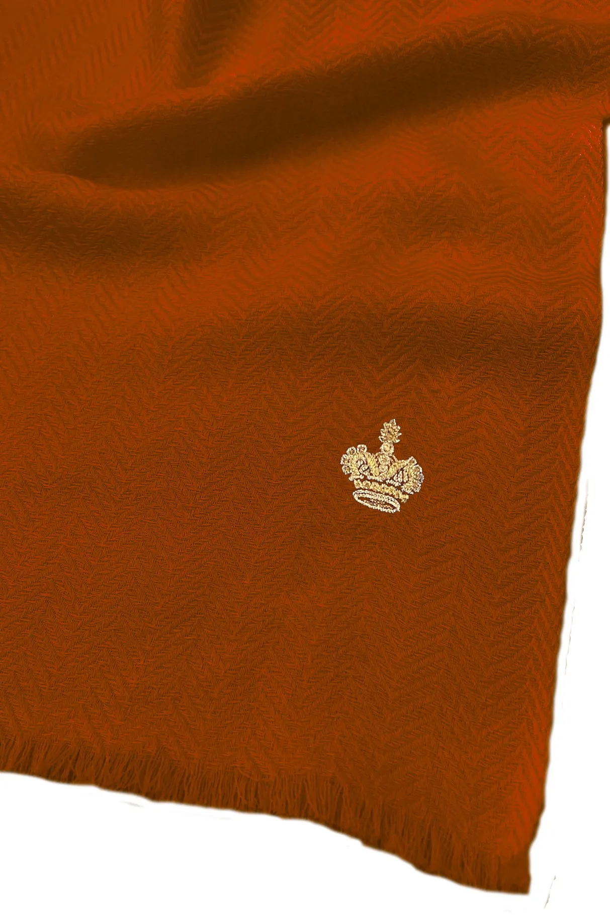 The Crown | Herringbone Cashmere Personalized Muffler