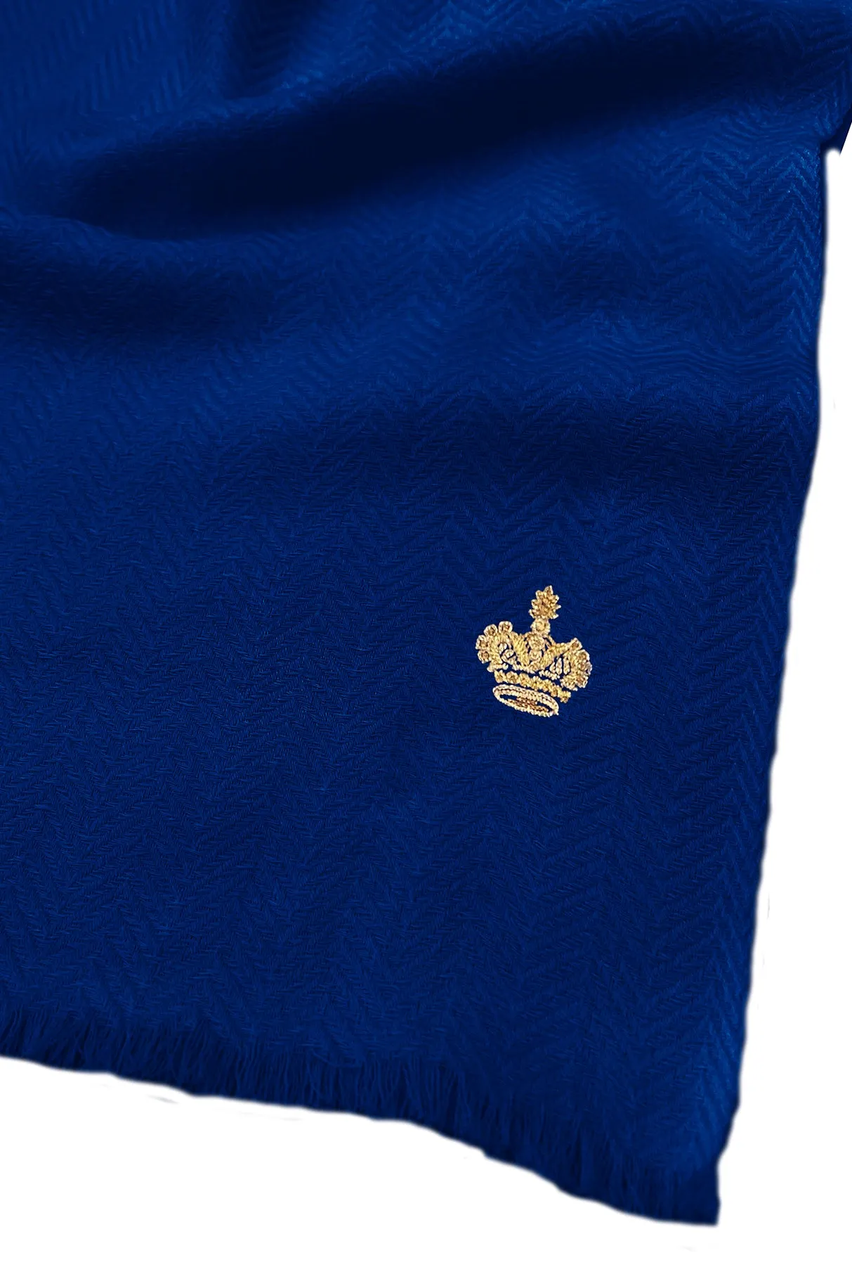 The Crown | Herringbone Cashmere Personalized Muffler