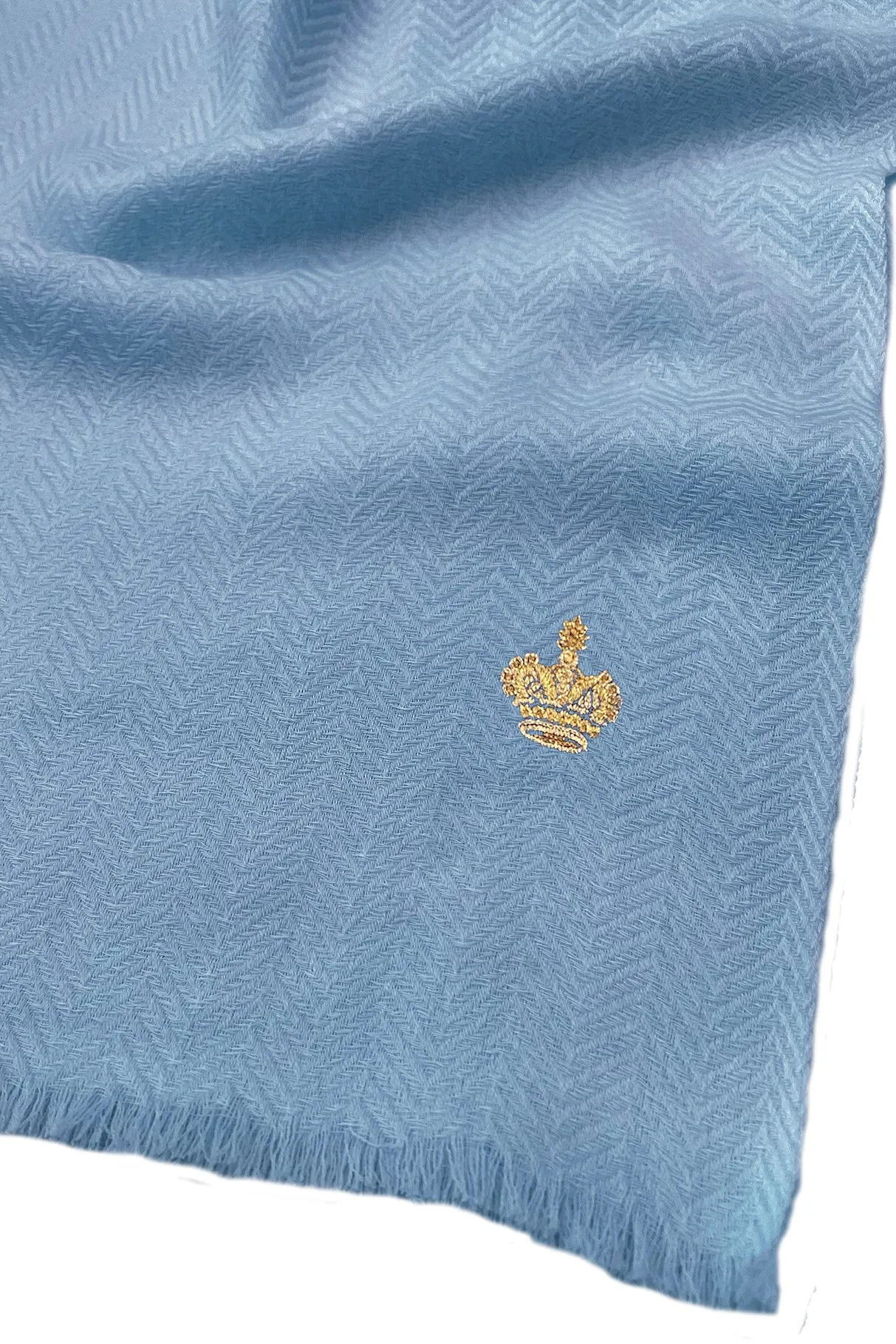 The Crown | Herringbone Cashmere Personalized Muffler