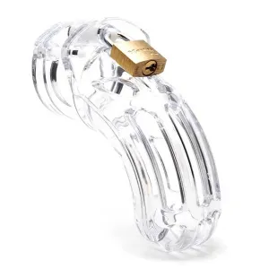 The Curve 3.75 Inch Clear Chastity Cock Cage Kit by CB-X