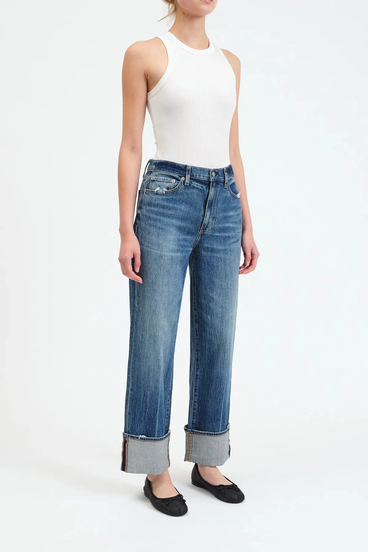 The Eastside High Rise Loose Fit Cuff Denim by Daze Denim - Rush Hour