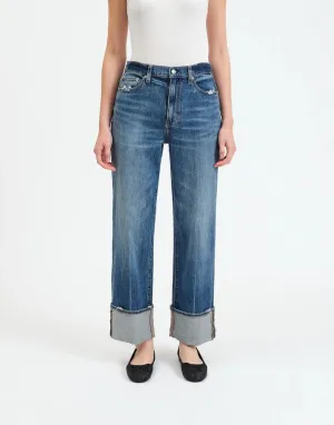 The Eastside High Rise Loose Fit Cuff Denim by Daze Denim - Rush Hour