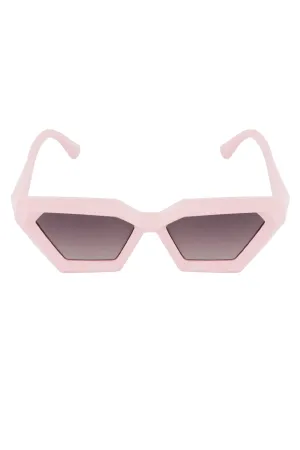 The Edit -  Angular Sunglasses in Pastel Pink