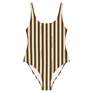 The Espresso Martini Striped Swimsuit