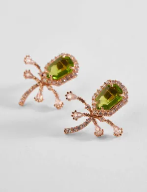 The Faena Mini Stud Earrings in Jade Green