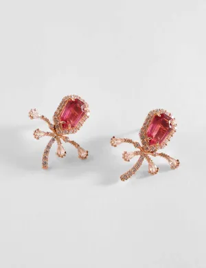 The Faena Mini Stud Earrings in Vintage Rose