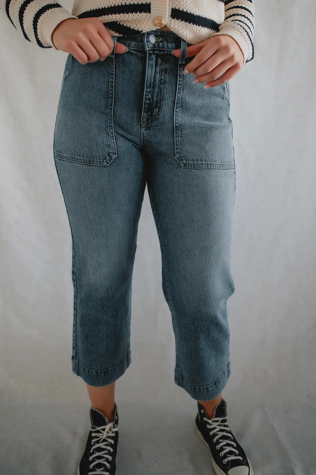 The Farrah Cropped Utility Denim by Modern American - Alabama