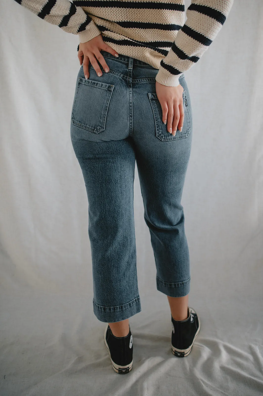 The Farrah Cropped Utility Denim by Modern American - Alabama