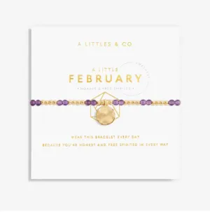 The February Birthstone Stretch Bracelet in Amethyst