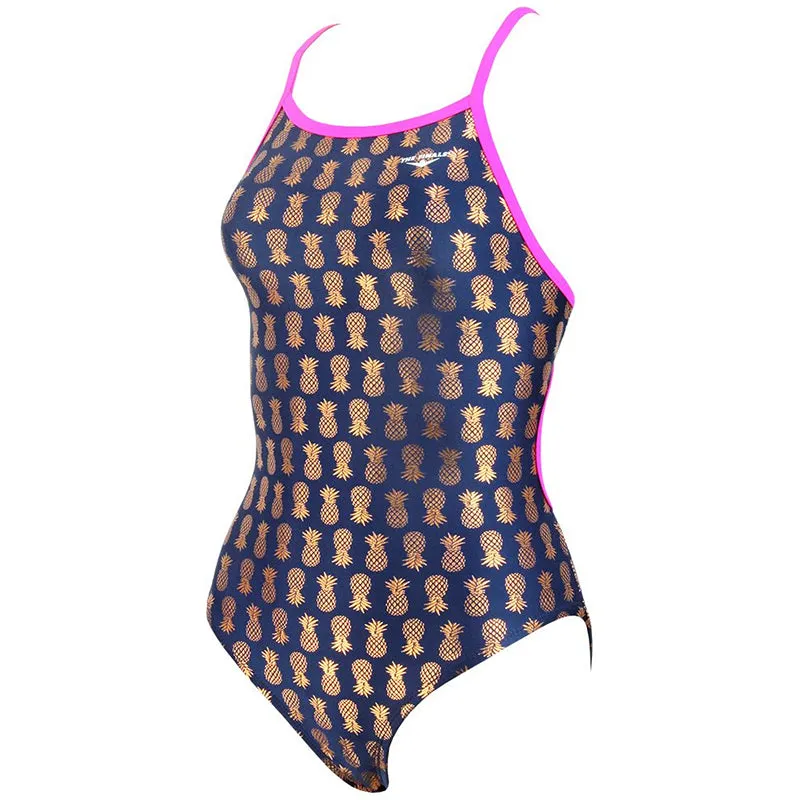 The Finals Funnies - Aloha Foil Flutterback Girls Swimsuit