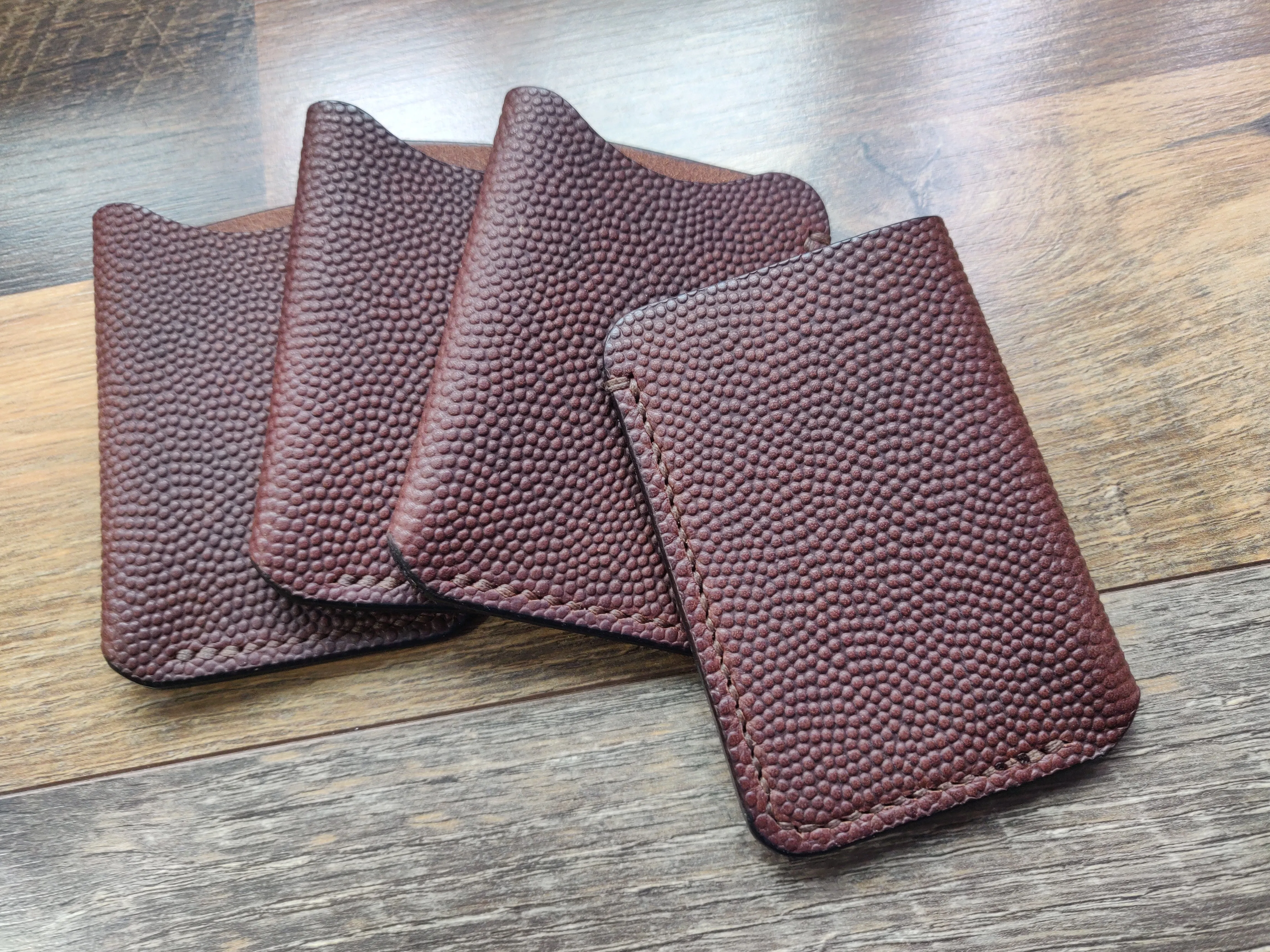 The Fold - Single Slot Wallet - Horween Football Brown