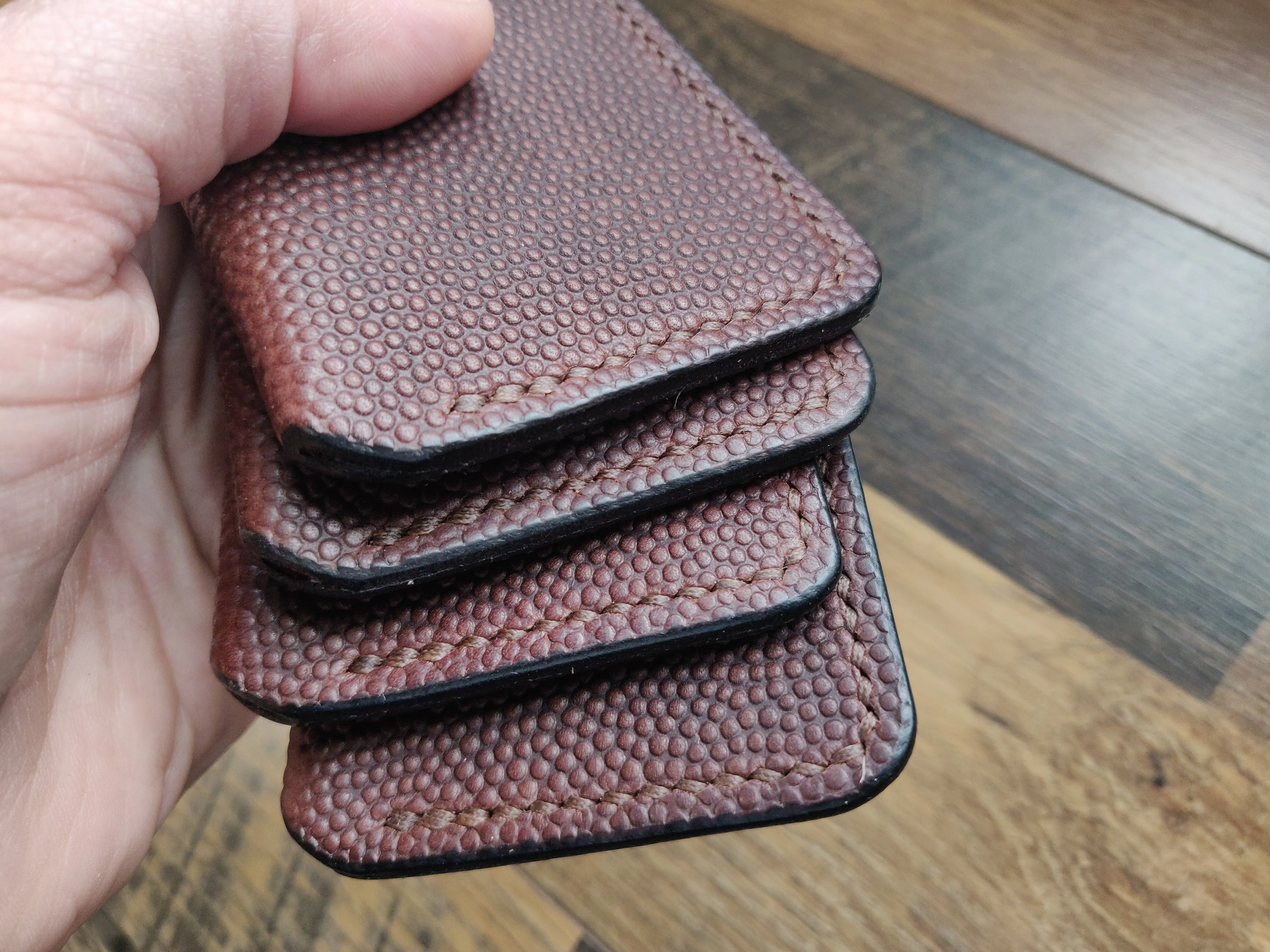 The Fold - Single Slot Wallet - Horween Football Brown